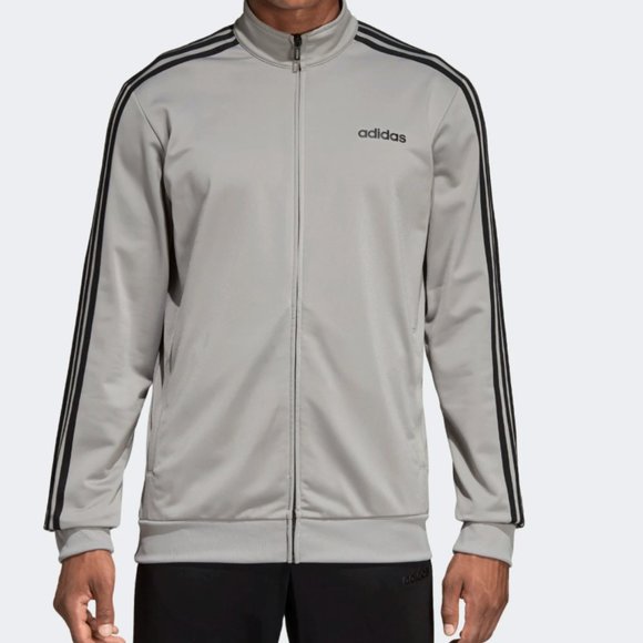 Mens Adidas -3-Stripes Tricot Track Jacket- Silver - Picture 1 of 5